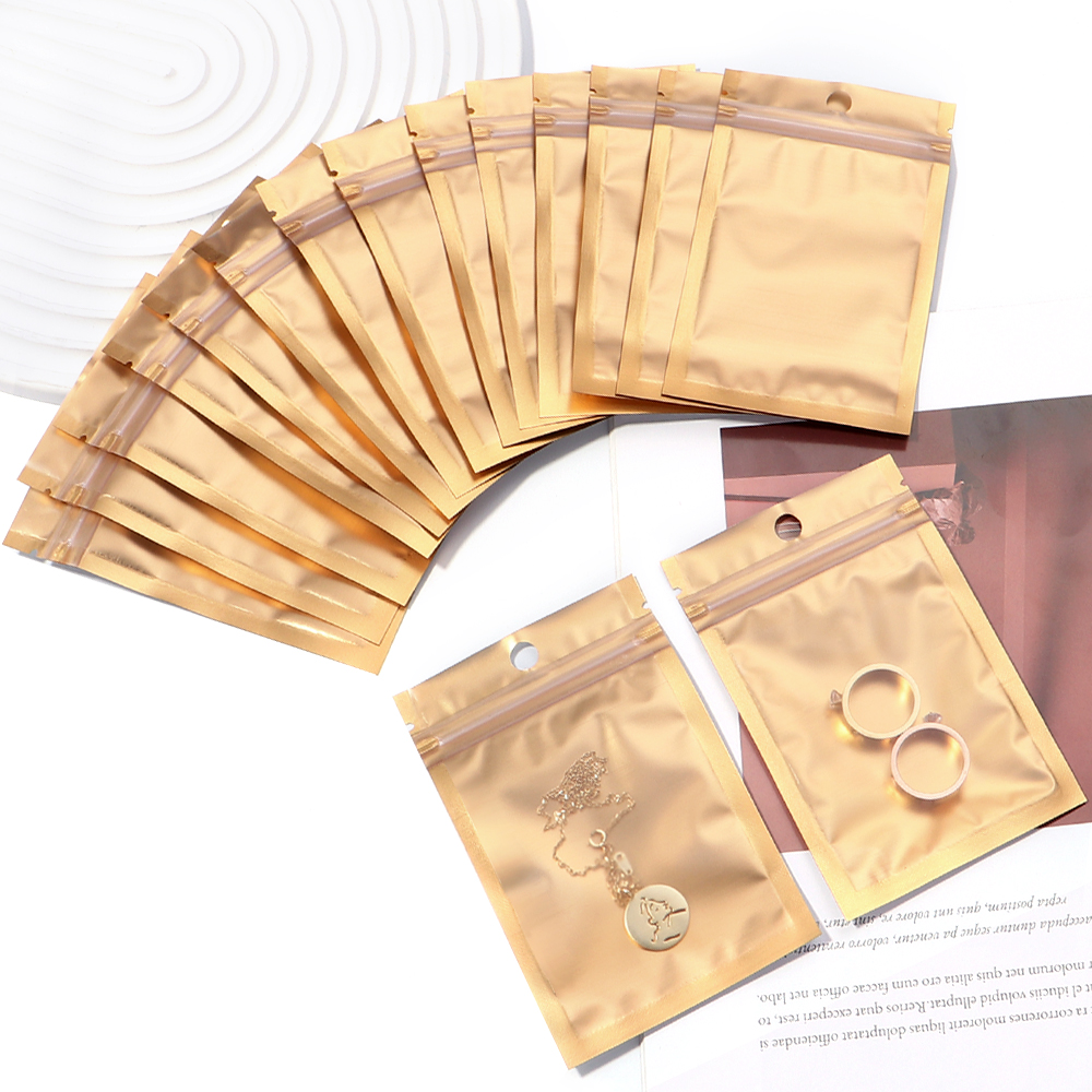 Body Jewelry Display - 20-50Pcs/lot Gold Color Aluminum Foil Self-Sealing