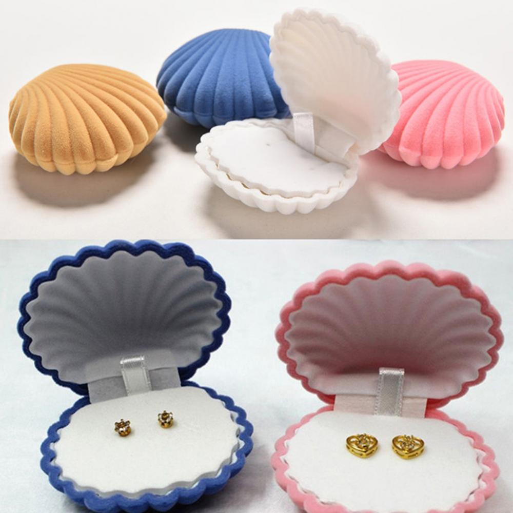 Body Jewelry Display - New Cute Shell Velvet Gift Box