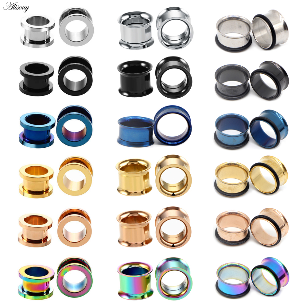 Body Jewelry Tunnels - 1pc 2mm-25mm Stainless Steel Ear Plugs