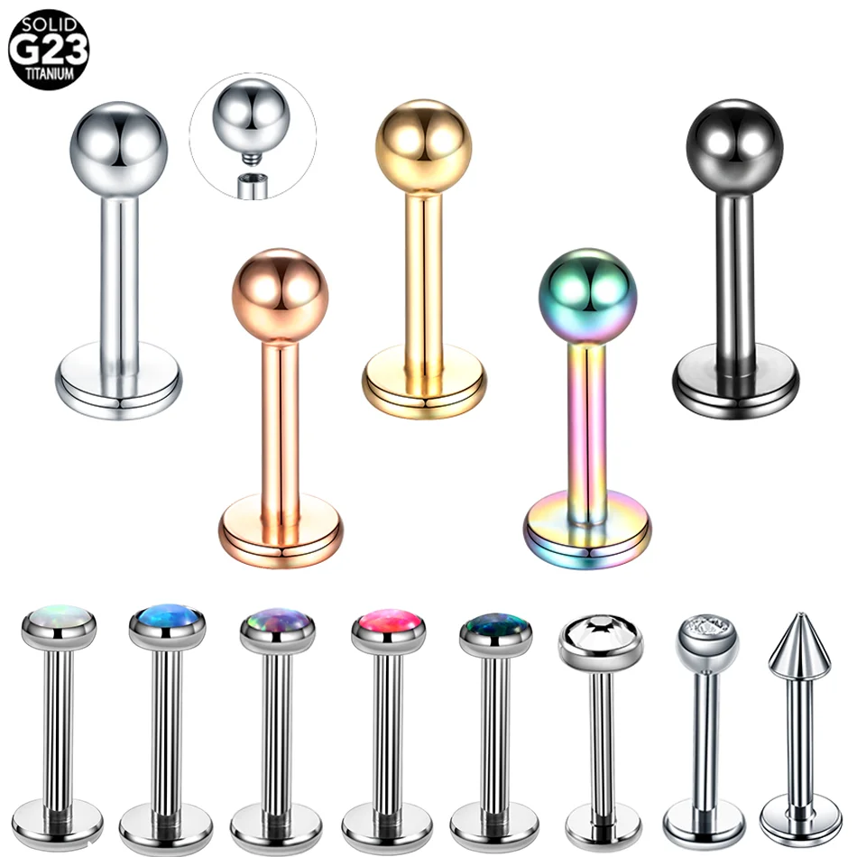 Body Jewelry Implant Grade - 1pcs Implant Grade Titanium Labret Piercing
