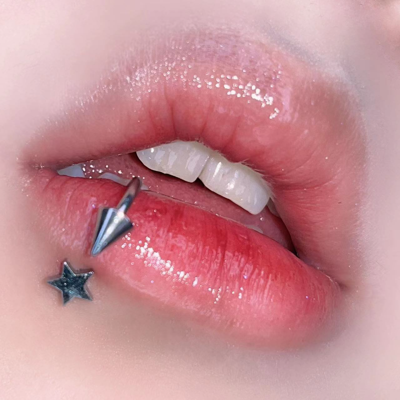 Body Jewelry Vertical Labret - 1PC Five-pointed Star Lip Piercing Cone