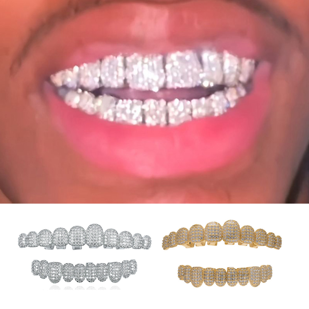 Body Jewelry For Men - YOUNGX 10/10 Top Bottom Iced Out