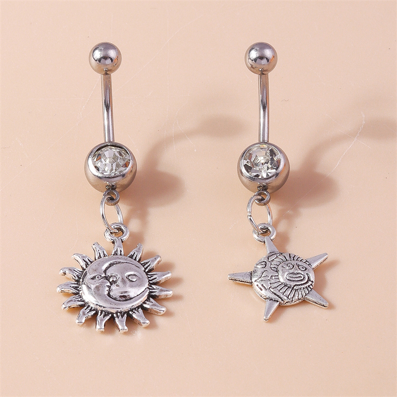 2Pcs/Set Fashion Alloy Sun Bel – Body Jewelry Changing Kit Bewertung und Preis