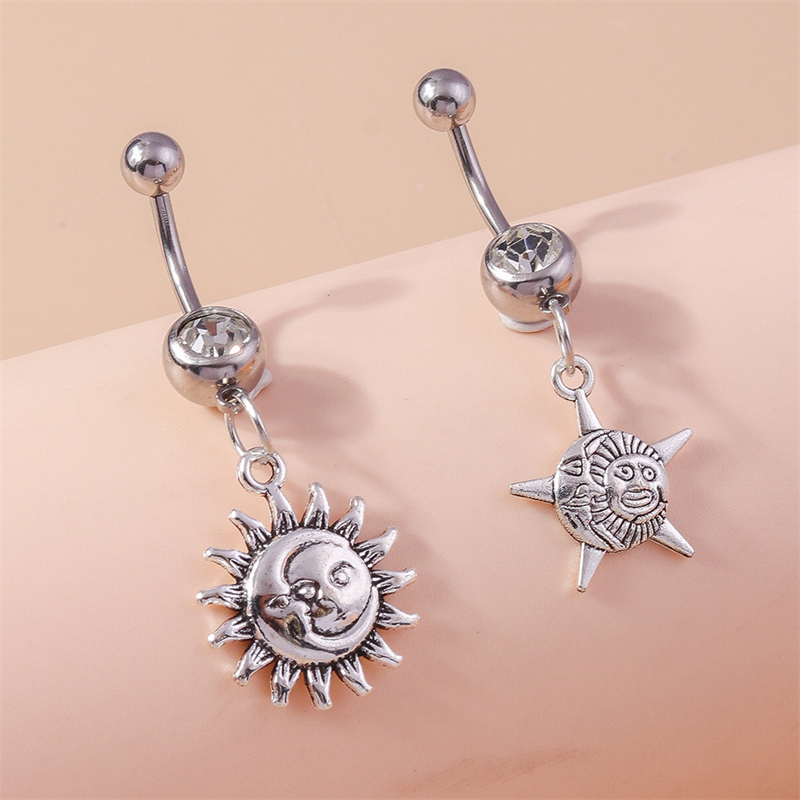 2Pcs/Set Fashion Alloy Sun Bel – Body Jewelry Changing Kit Bewertung und Preis