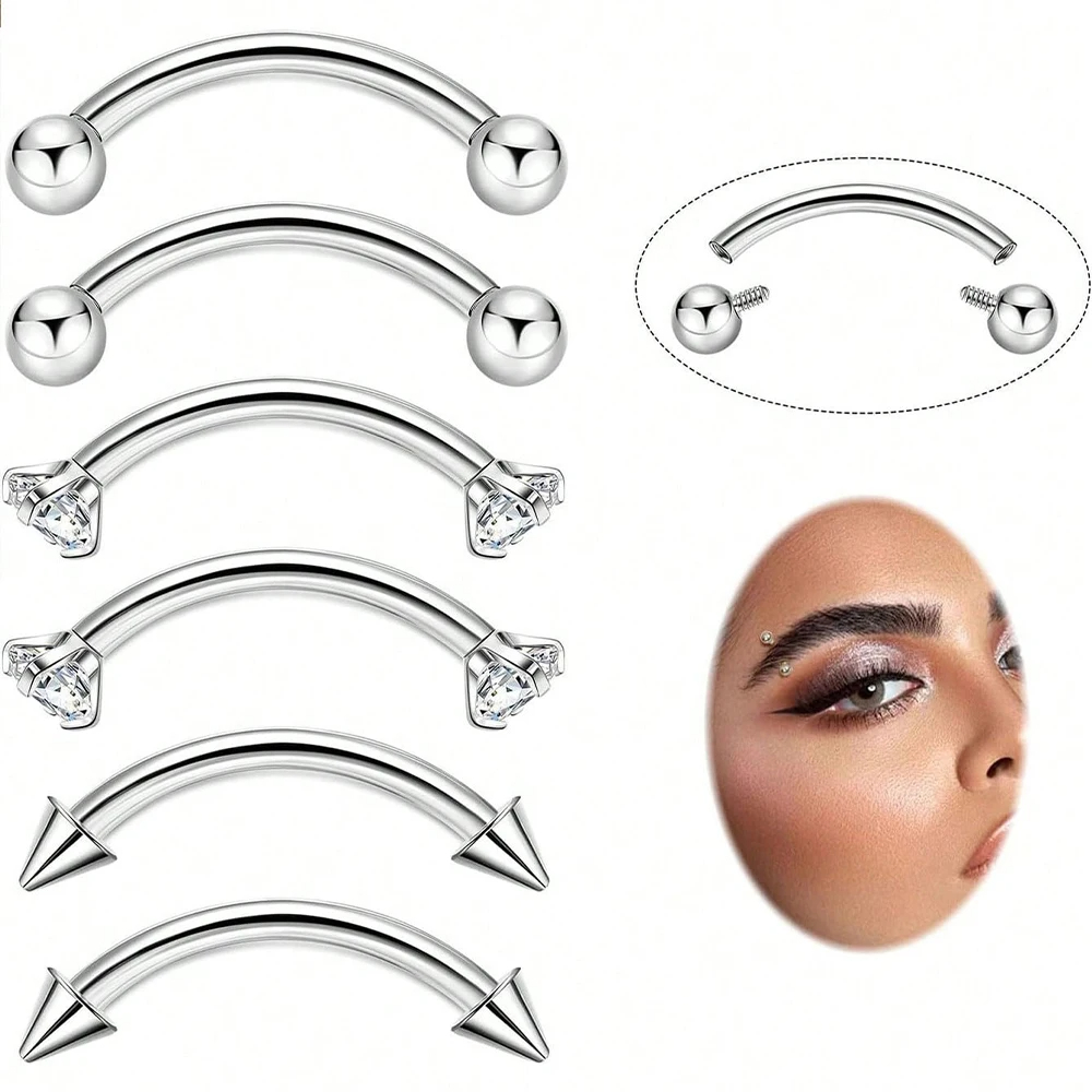 6pcs/Set G23 Titanium Small Cu – Body Jewelry Vertical Labret Bewertung und Preis