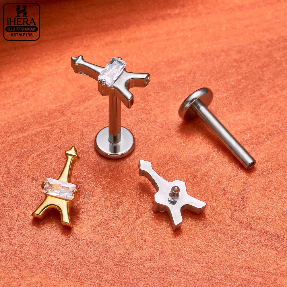 F136 Titanium Piercing Stud Co – Body Jewelry Vertical Labret Bewertung und Preis