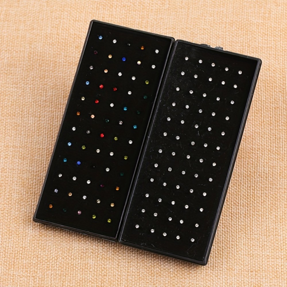 60pcs Nose Ring Set Stud Earri – Body Jewelry Store Bewertung und Preis