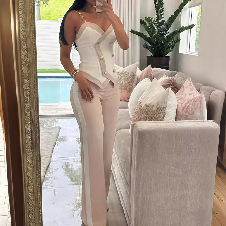 Women Side Striped Work Suit S – Body Jewelry Waist Bewertung und Preis
