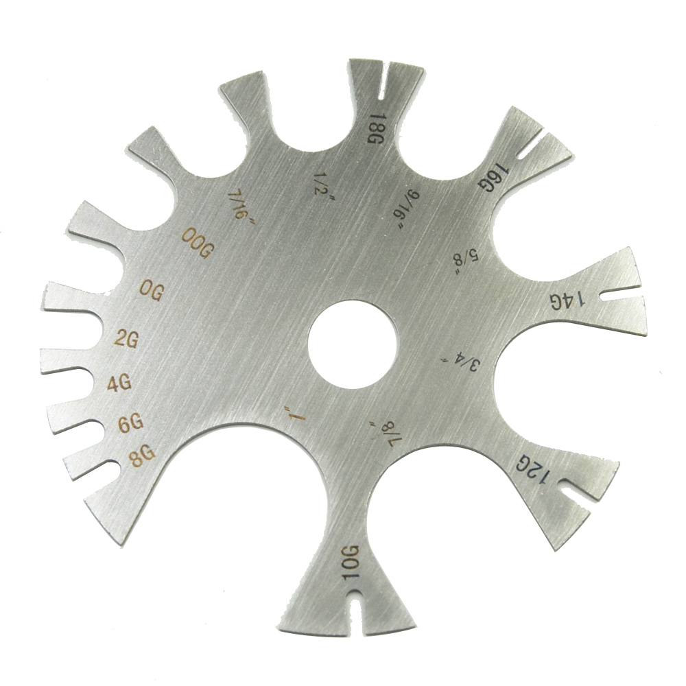 Stainless Steel Gauge Wheel Be – Body Jewelry Measurements Bewertung und Preis