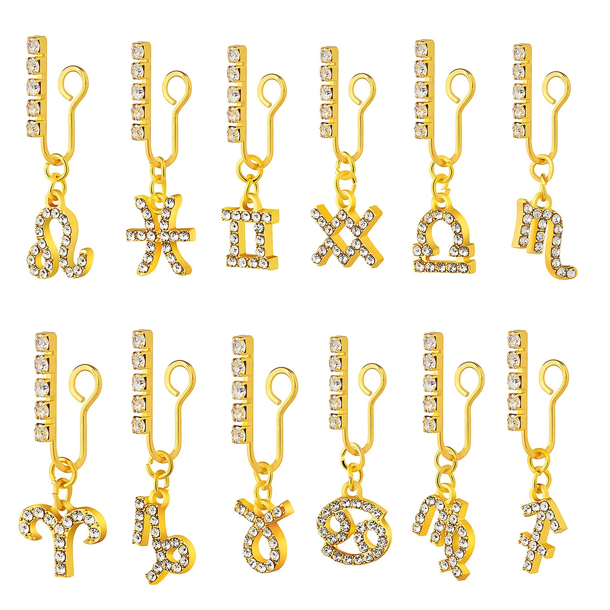 2 Pack Ear Clips Metal Zircon  – Body Jewelry Tunnels Bewertung und Preis