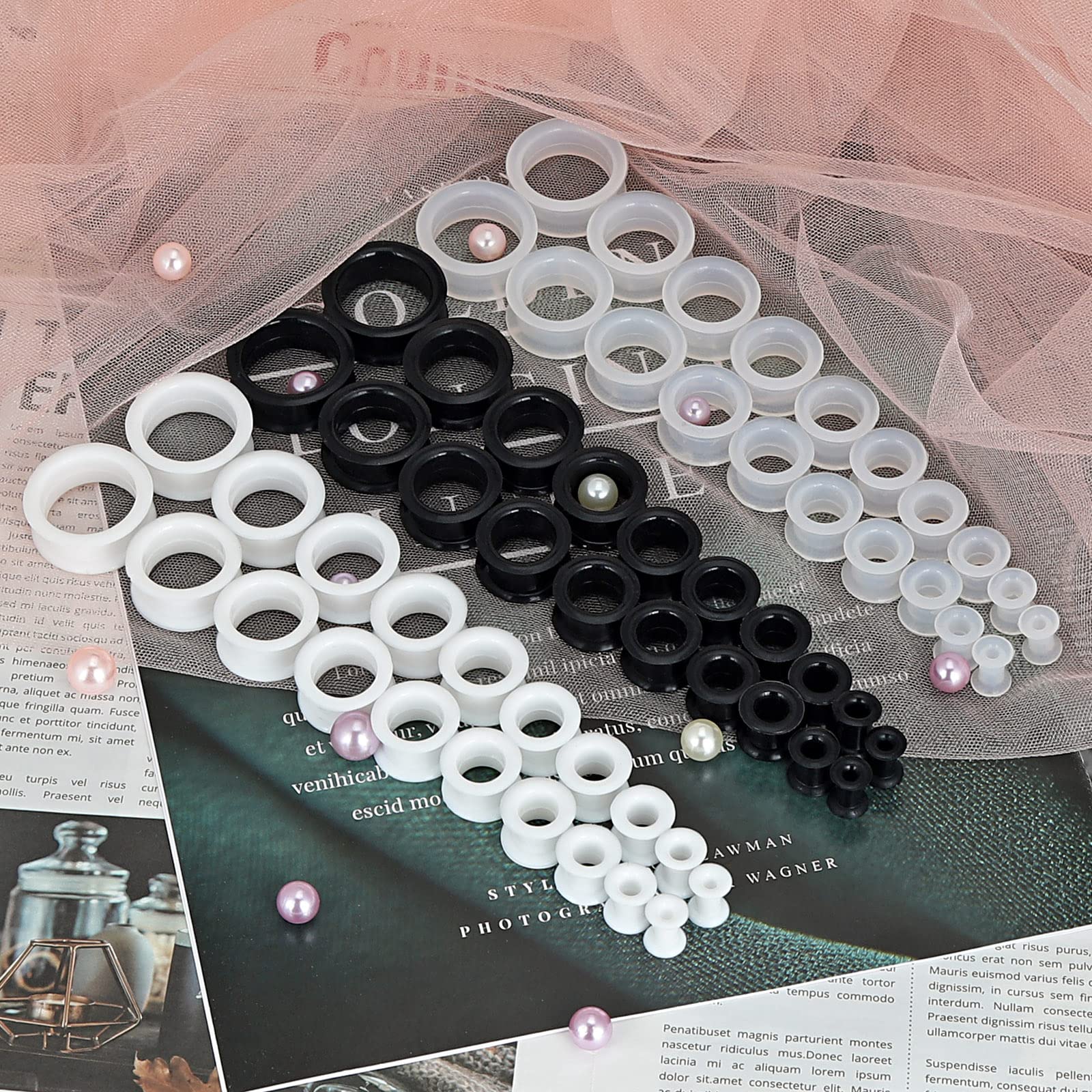 2PCS Black Clear White Thick S – Body Jewelry Tunnels Bewertung und Preis