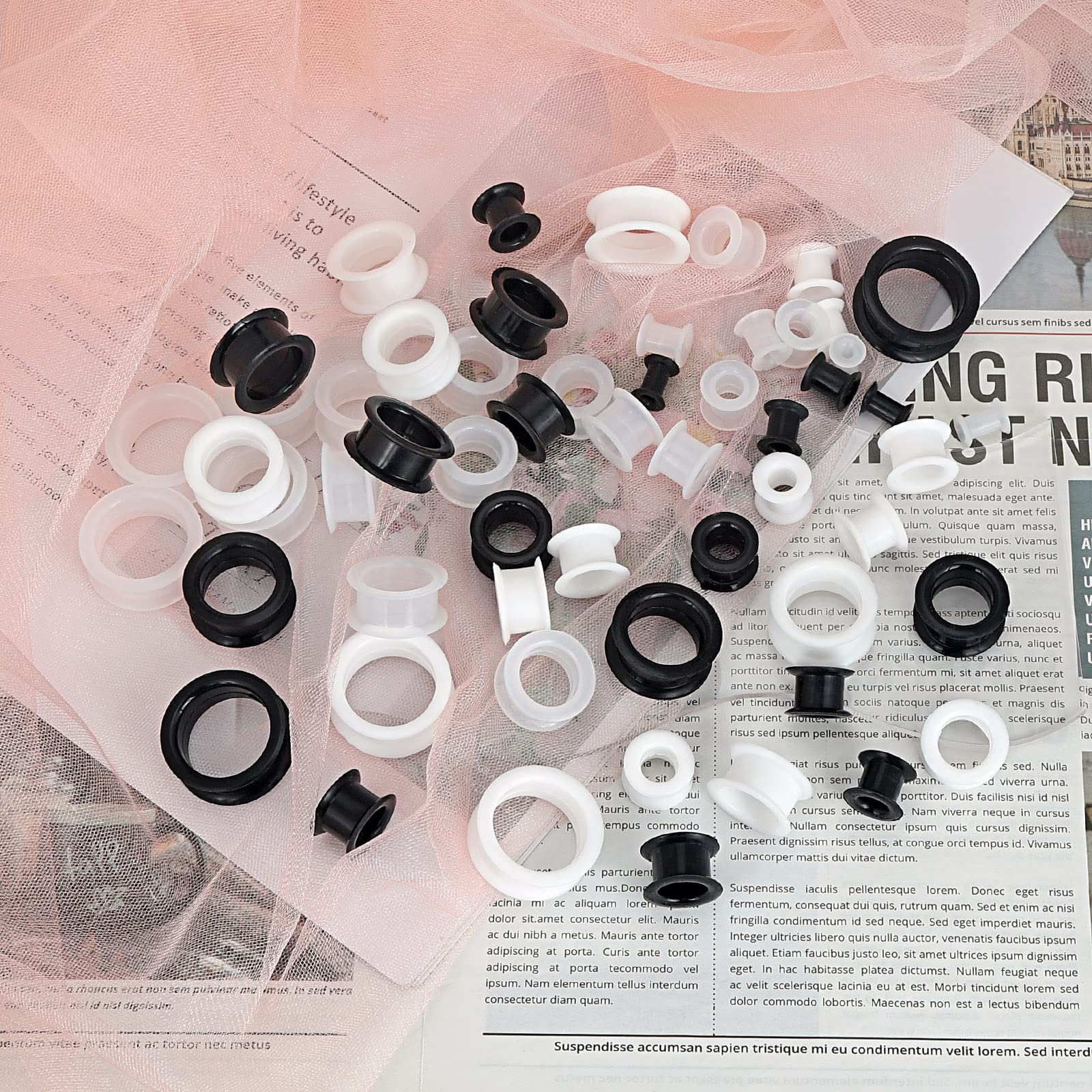 2PCS Black Clear White Thick S – Body Jewelry Tunnels Bewertung und Preis