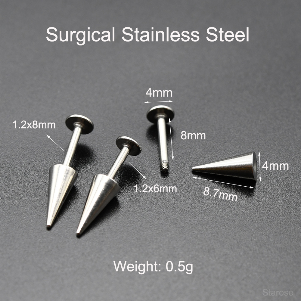 Starose 2Pcs Gothic Cone Stain – Body Jewelry Vertical Labret Bewertung und Preis