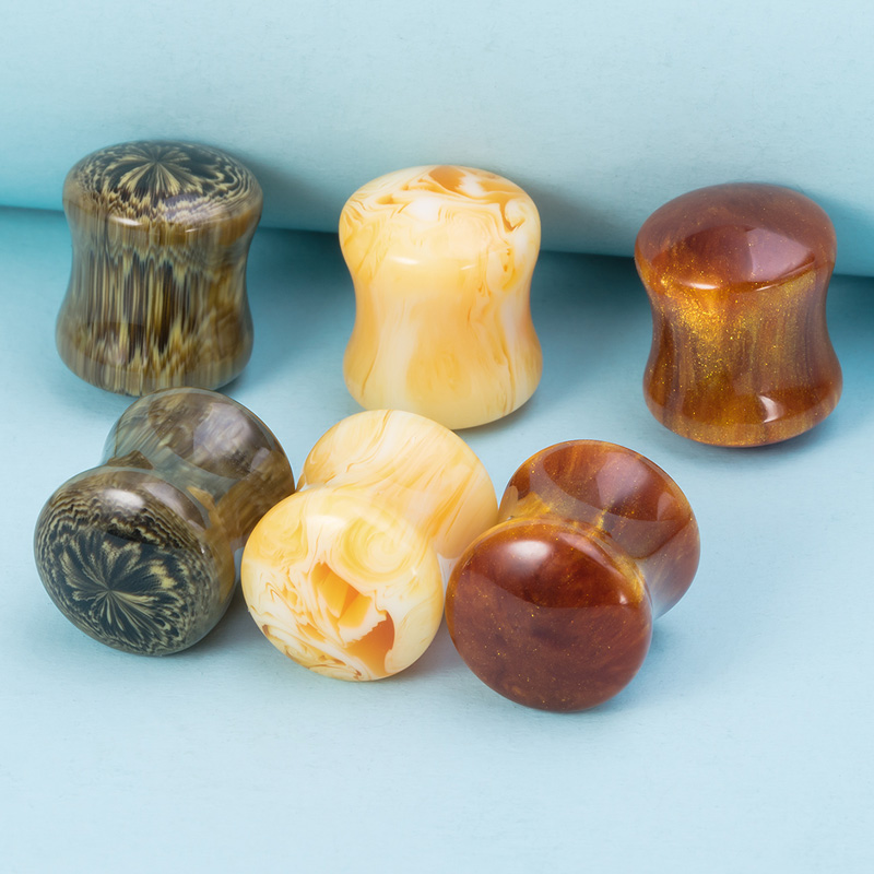 6PCS Resin Ear Plugs Tunnels E – Body Jewelry For Men Bewertung und Preis