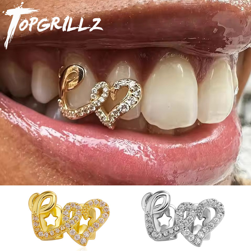 TOPGRILLZ Double Heart Teeth C – Body Jewelry For Men Bewertung und Preis