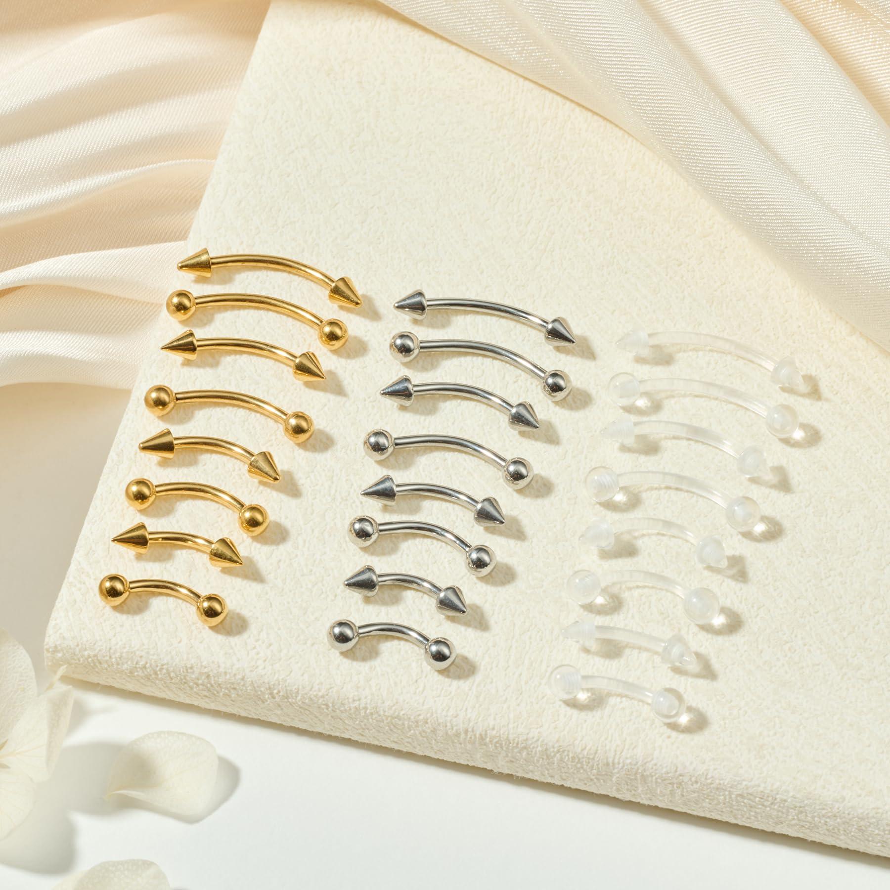 24pcs 16G Stainless Steel Curv – Body Jewelry Vertical Labret Bewertung und Preis