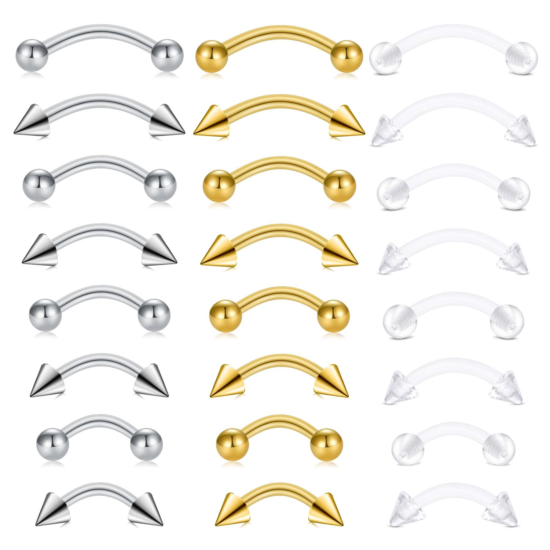 24pcs 16G Stainless Steel Curv – Body Jewelry Vertical Labret Bewertung und Preis