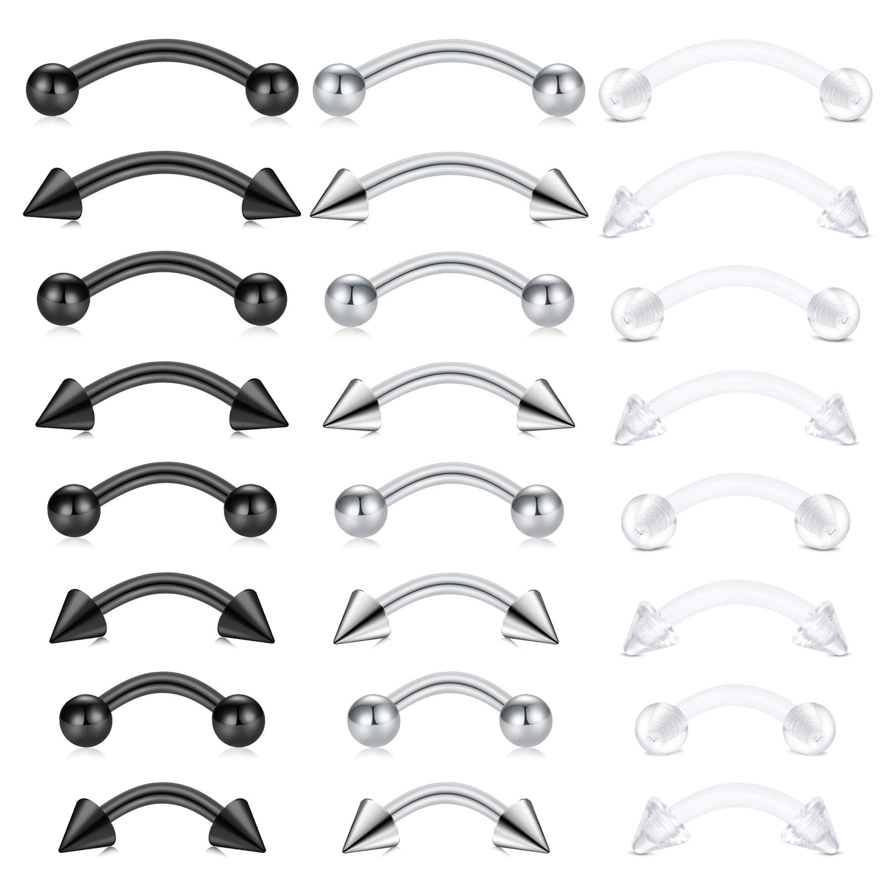 24pcs 16G Stainless Steel Curv – Body Jewelry Vertical Labret Bewertung und Preis
