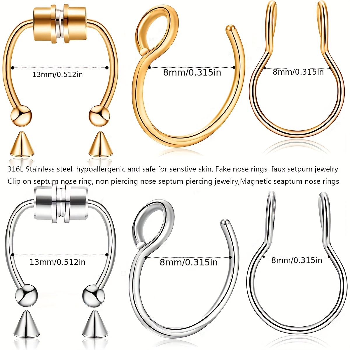 1Pcs/3Pcs Men Stainless Steel  – Body Jewelry Changing Kit Bewertung und Preis
