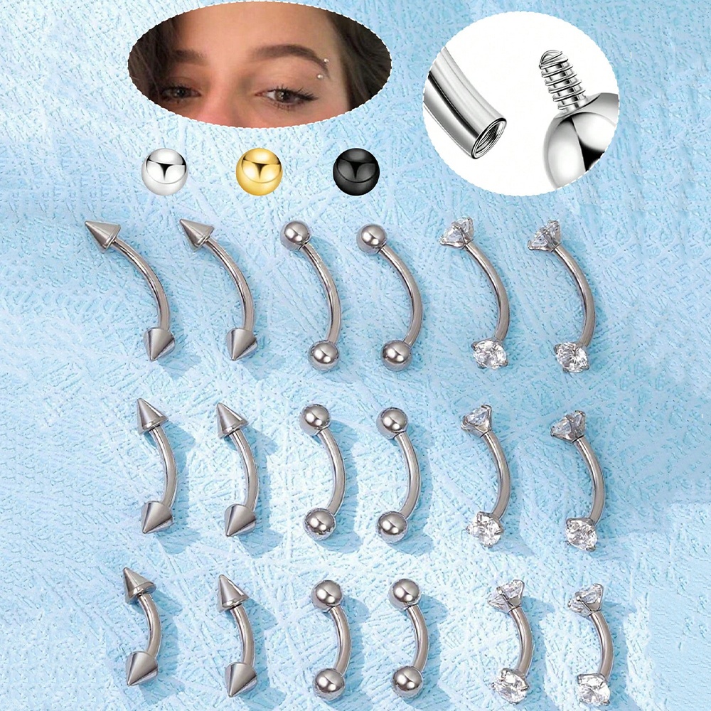 6pcs 16G Stainless Steel Small – Body Jewelry Vertical Labret Bewertung und Preis