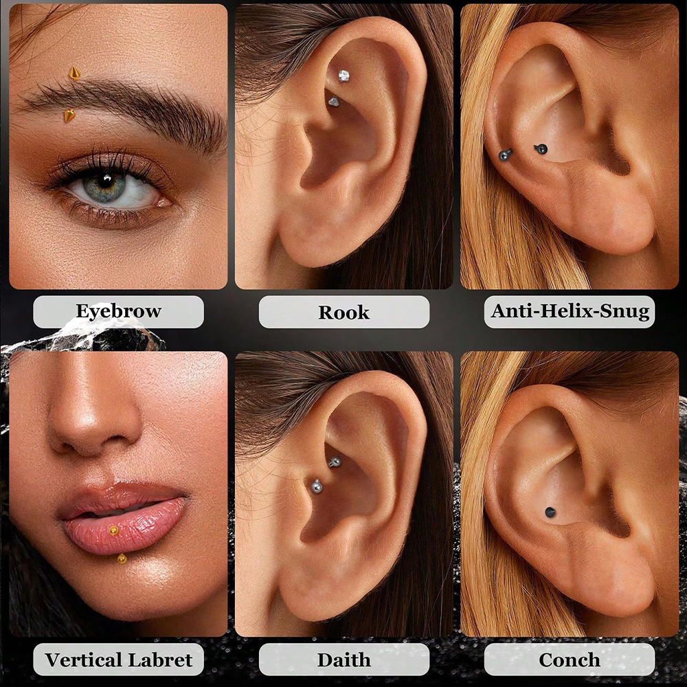 6pcs 16G Stainless Steel Small – Body Jewelry Vertical Labret Bewertung und Preis