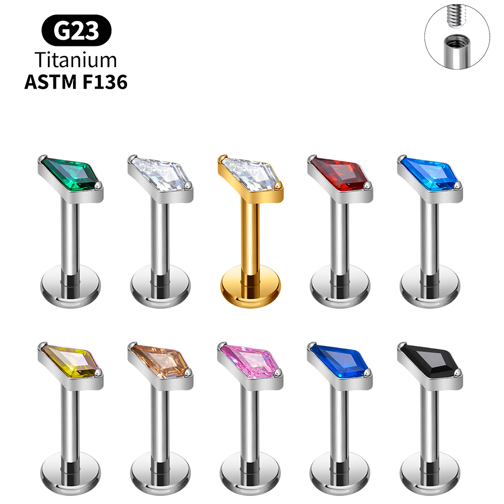 Titanium Kite CZ Internal Thre – Body Jewelry Vertical Labret Bewertung und Preis