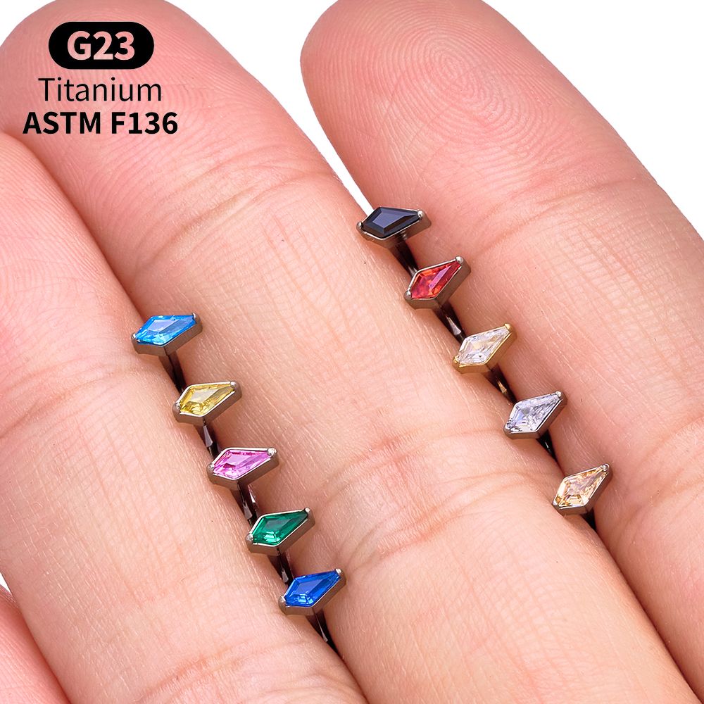Titanium Kite CZ Internal Thre – Body Jewelry Vertical Labret Bewertung und Preis