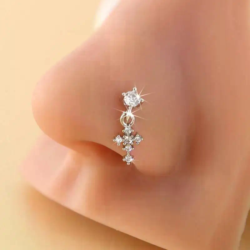 Dangle Nose Rings For Women Cr – Body Jewelry Tunnels Bewertung und Preis