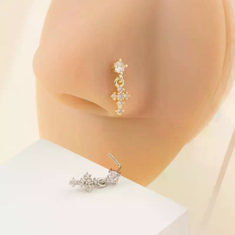 Dangle Nose Rings For Women Cr – Body Jewelry Tunnels Bewertung und Preis