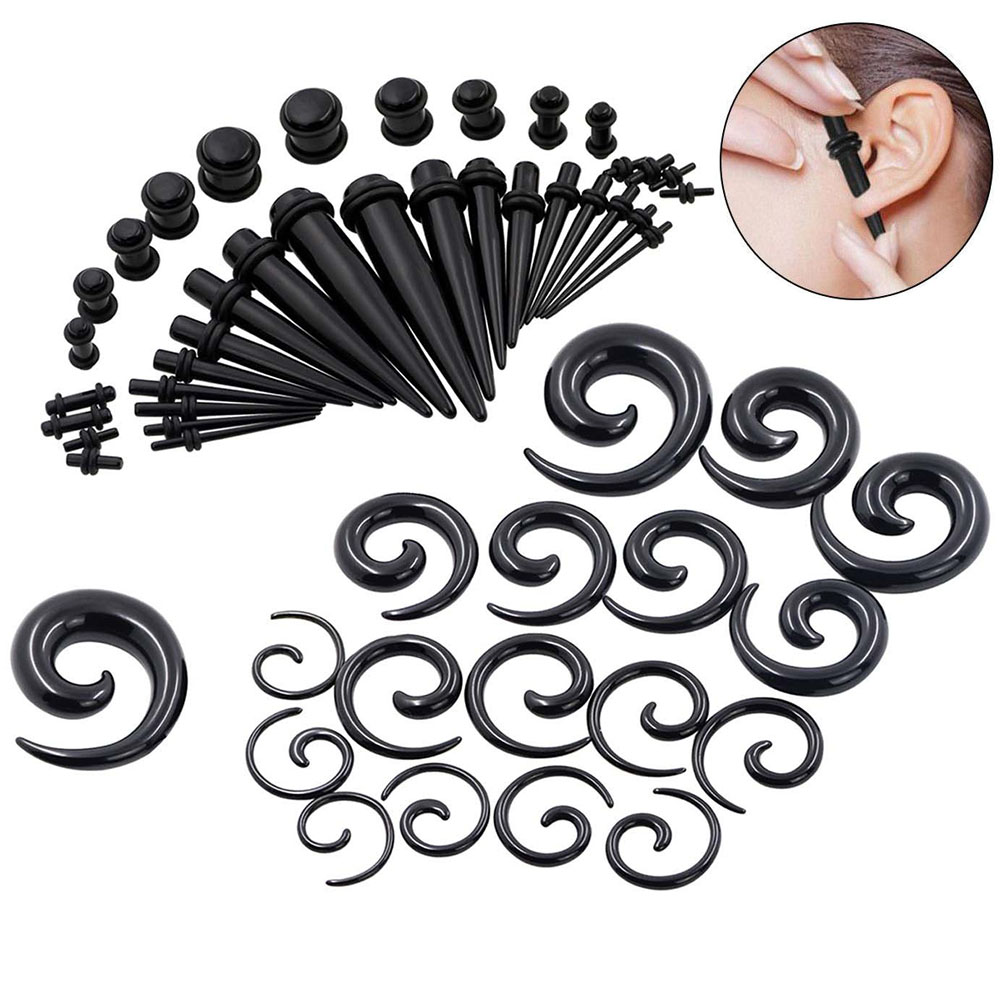 1 Set Ear Taper Kit Black Ear  – Body Jewelry Tunnels Bewertung und Preis