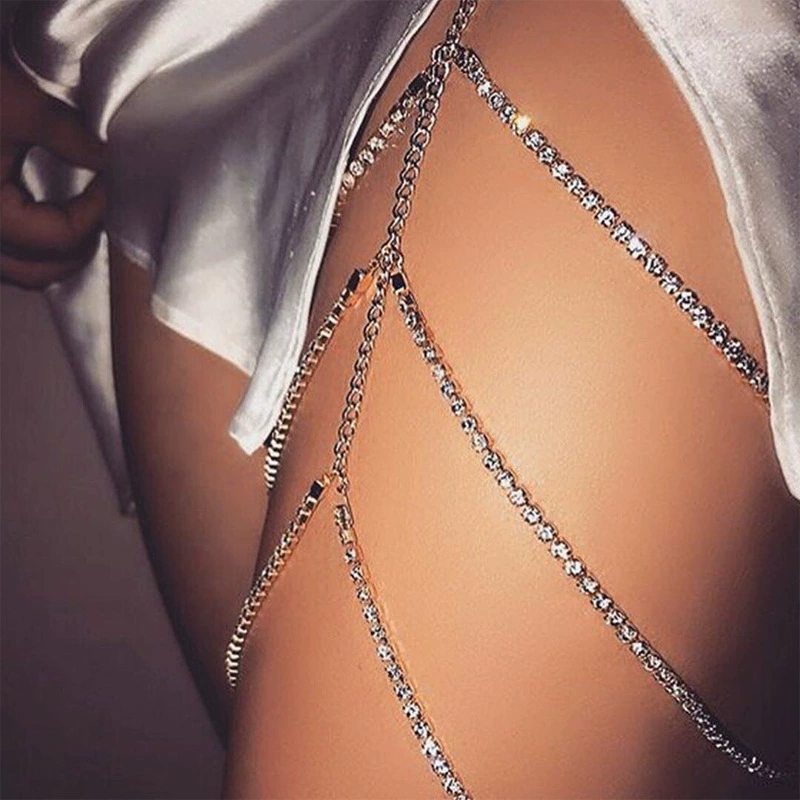 Boho Elastic Band Crystal Leg  – Body Jewelry Dress Bewertung und Preis