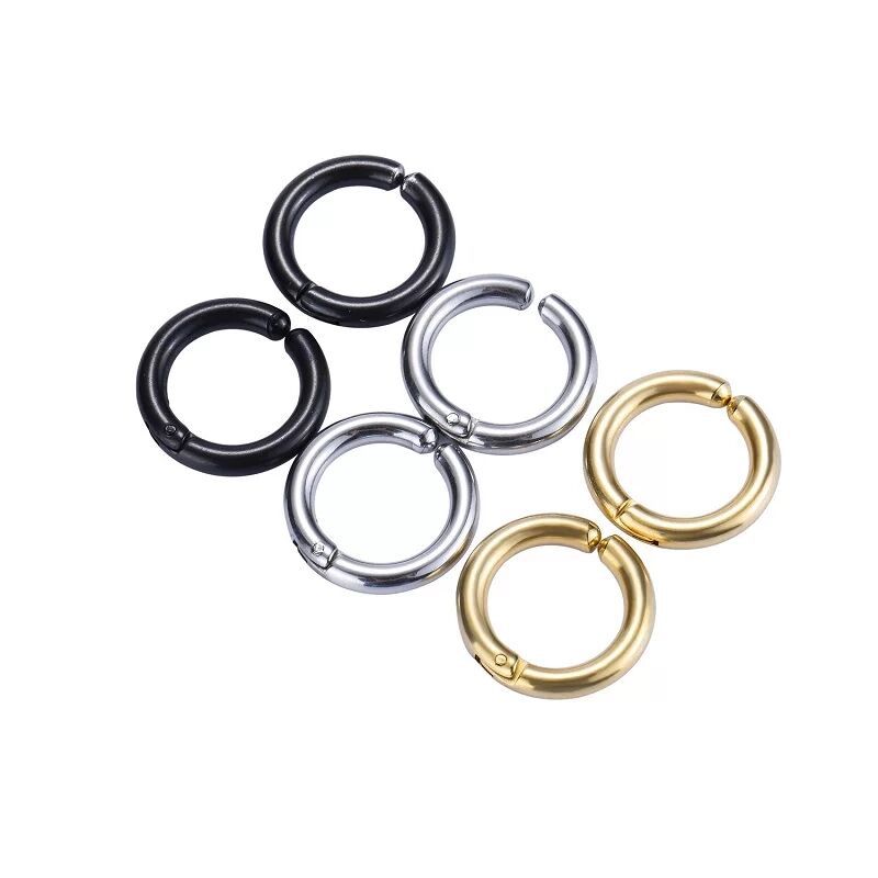 2/6Pcs Fake Huggie Hoop Earrin – Body Jewelry Tunnels Bewertung und Preis