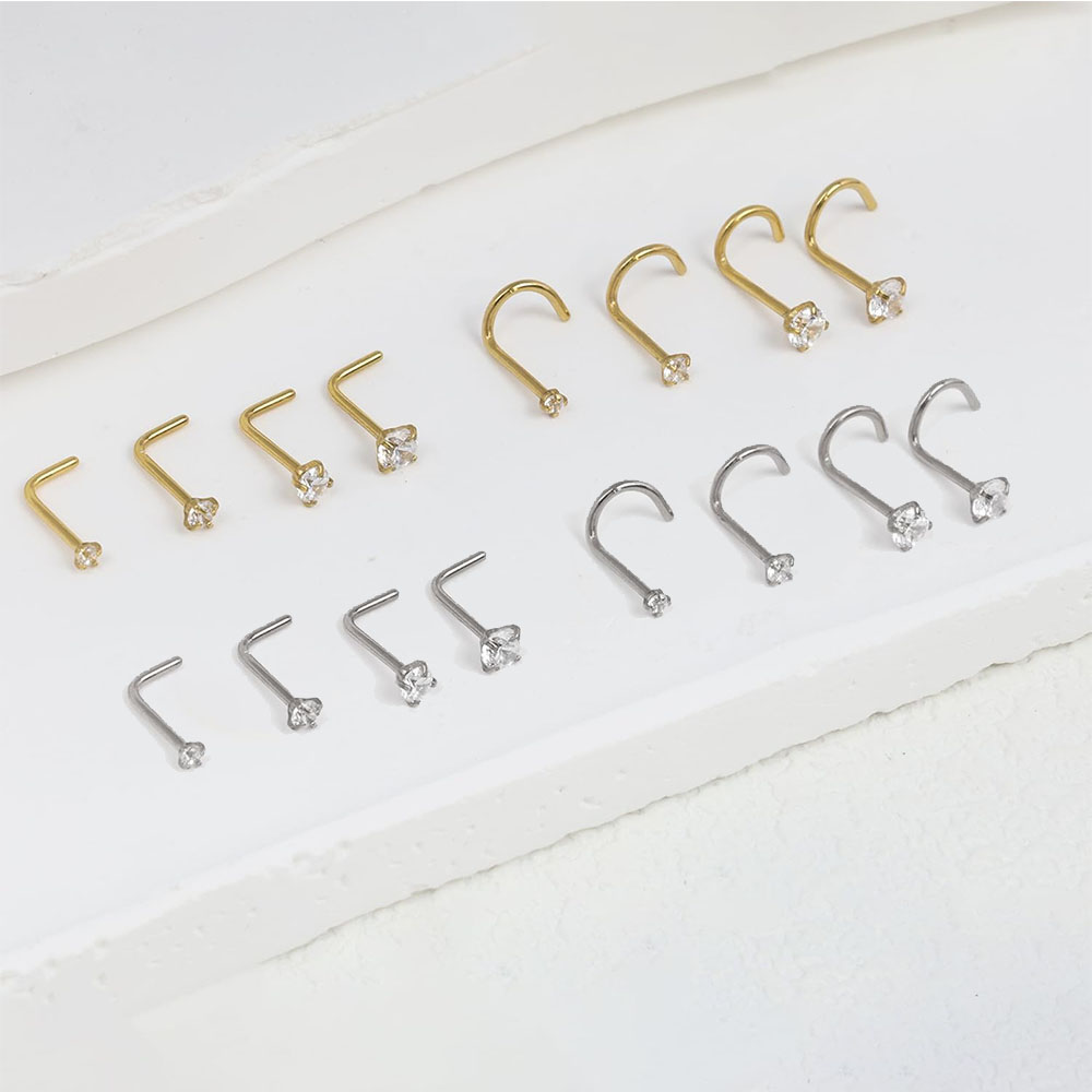 8Pcs 20G Zircon Nose Studs Set – Body Jewelry Changing Kit Bewertung und Preis