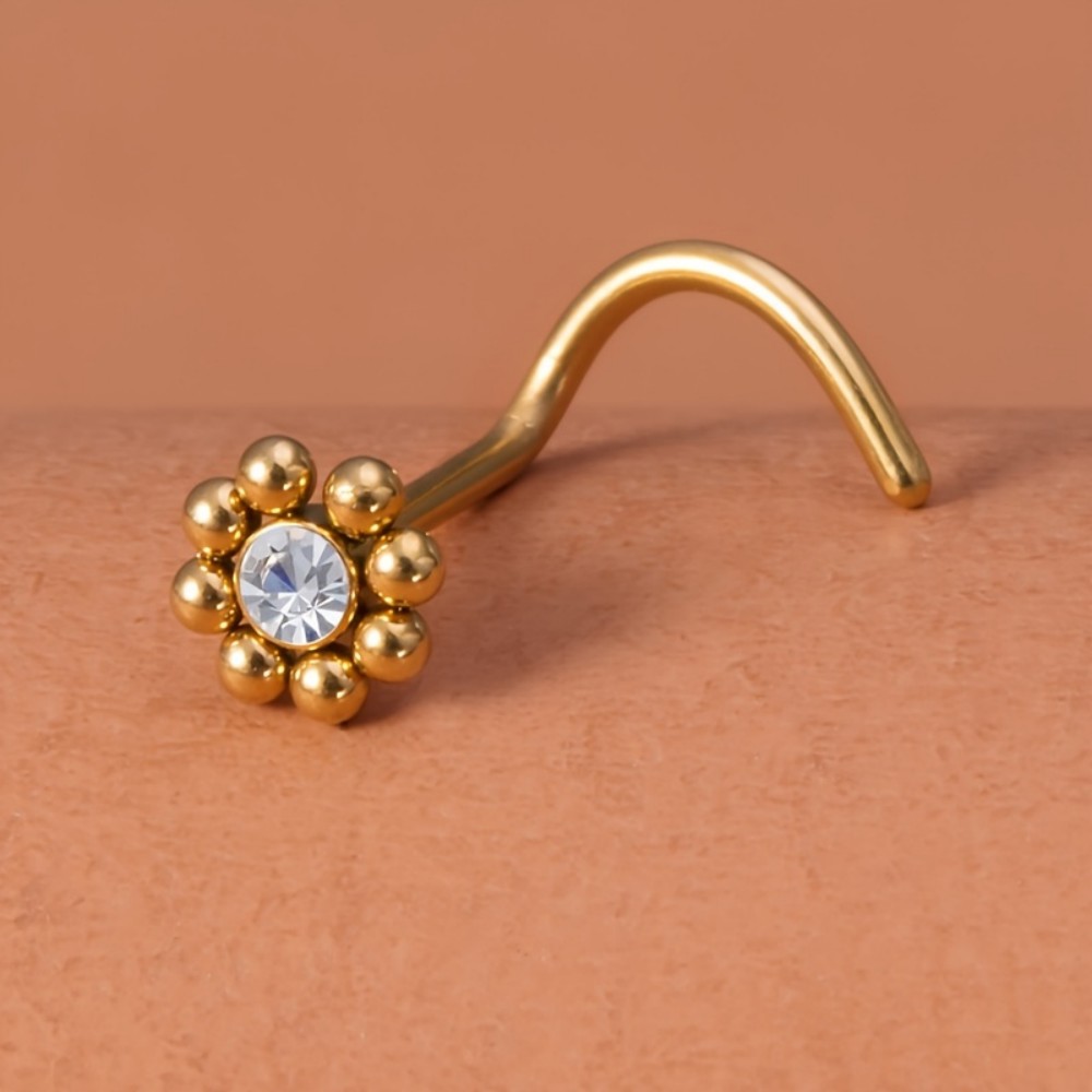 1pc of Flower-Shaped Screw Nos – Nostril Screw Pin Bewertung und Preis