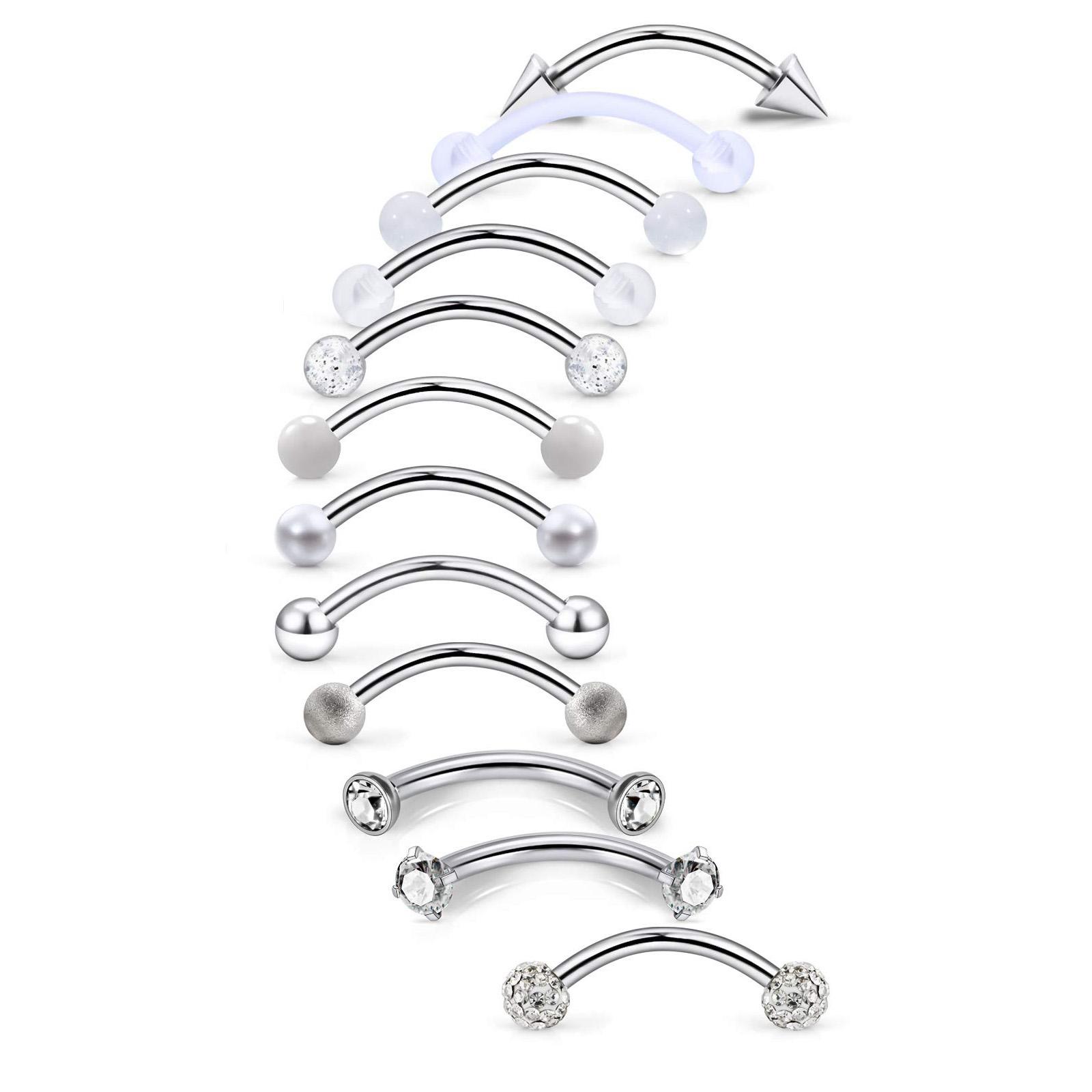 10/11/12pcs 16G Stainless Stee – Body Jewelry Vertical Labret Bewertung und Preis