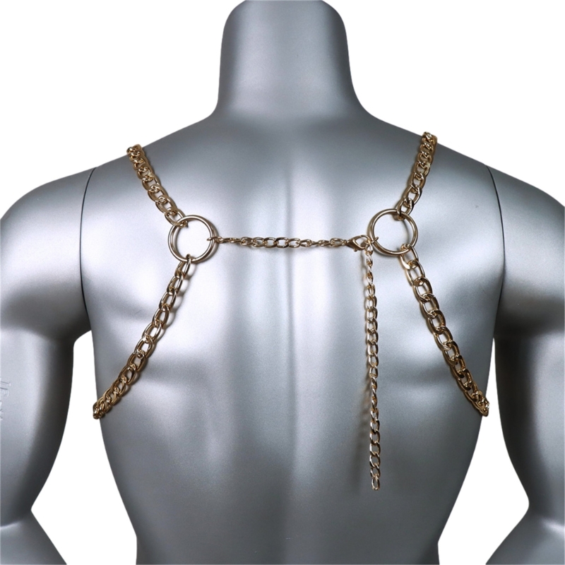 Men's Sexy Metal Body Chest Ch – Body Jewelry For Men Bewertung und Preis