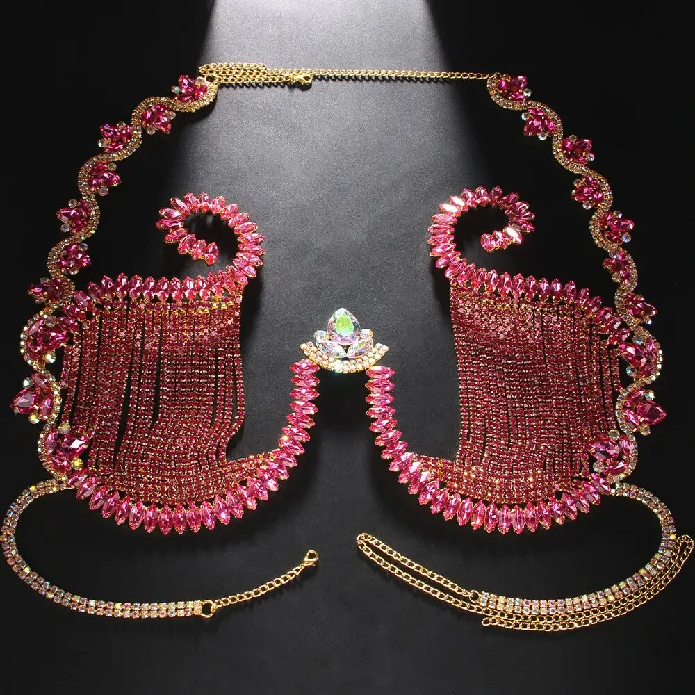 Rave Pink Crystal Chest Bracke – Body Jewelry Dress Bewertung und Preis