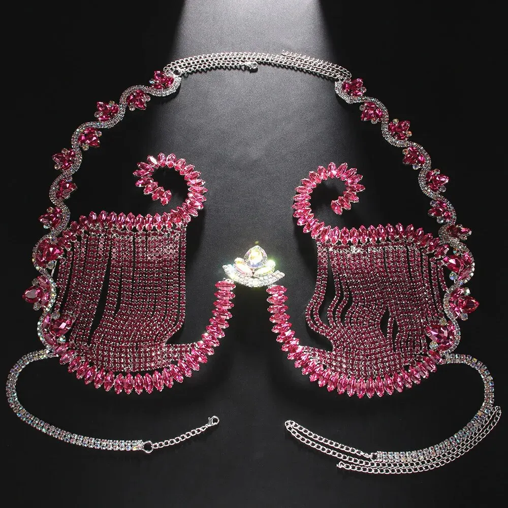 Rave Pink Crystal Chest Bracke – Body Jewelry Dress Bewertung und Preis