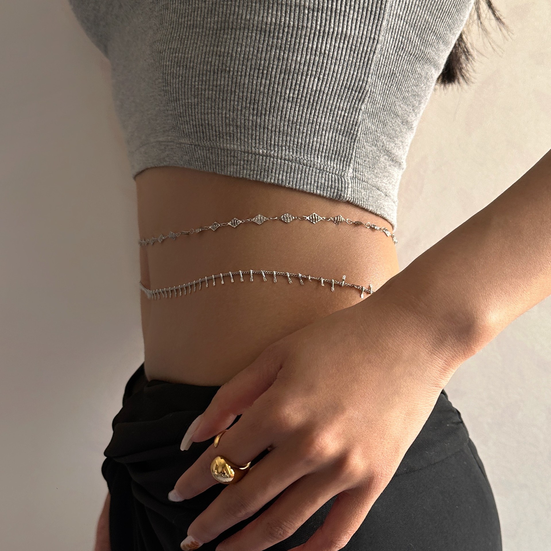Punk Round Stainless Steel Wai – Body Jewelry Waist Bewertung und Preis