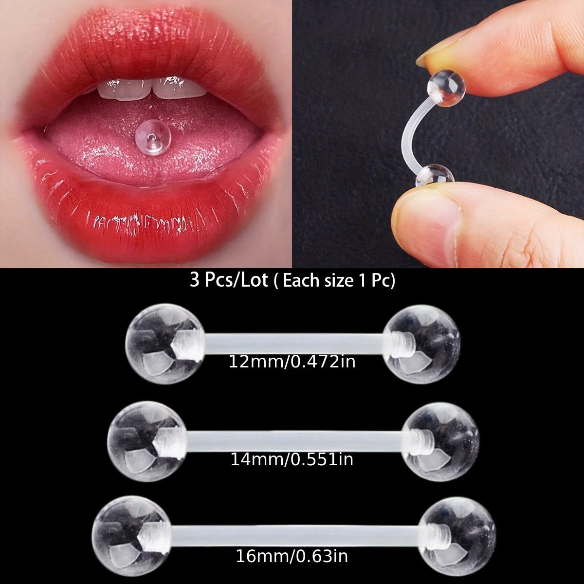 3pcs/Set (Each Size 1pc) Soft  – Body Jewelry Store Bewertung und Preis