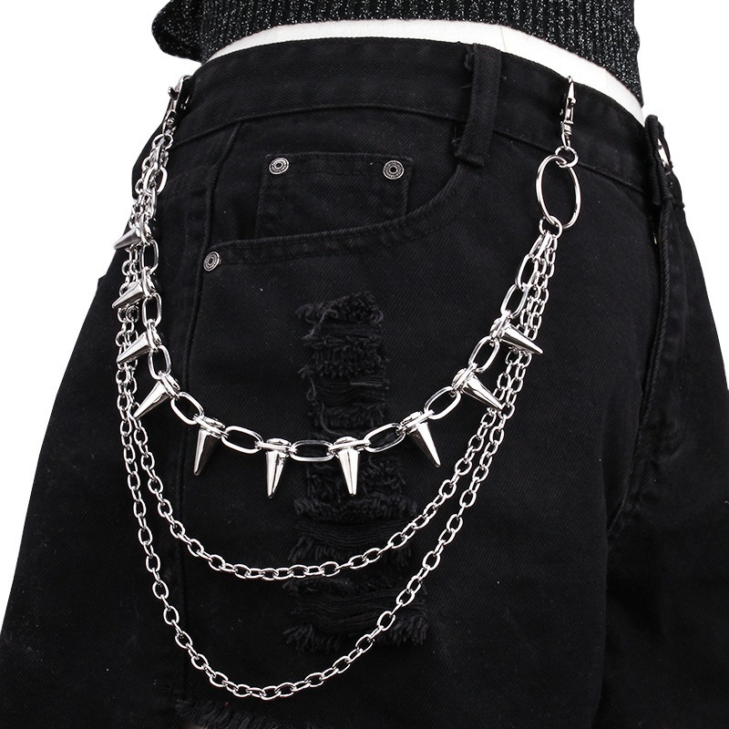 Hip Hop Punk Rock Metal Pants  – Body Jewelry Waist Bewertung und Preis
