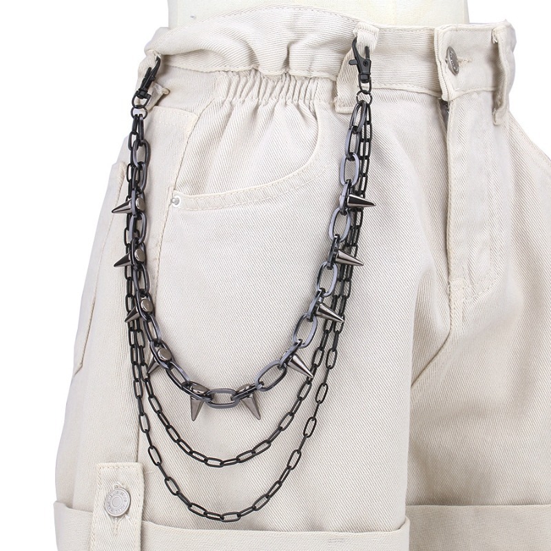 Hip Hop Punk Rock Metal Pants  – Body Jewelry Waist Bewertung und Preis