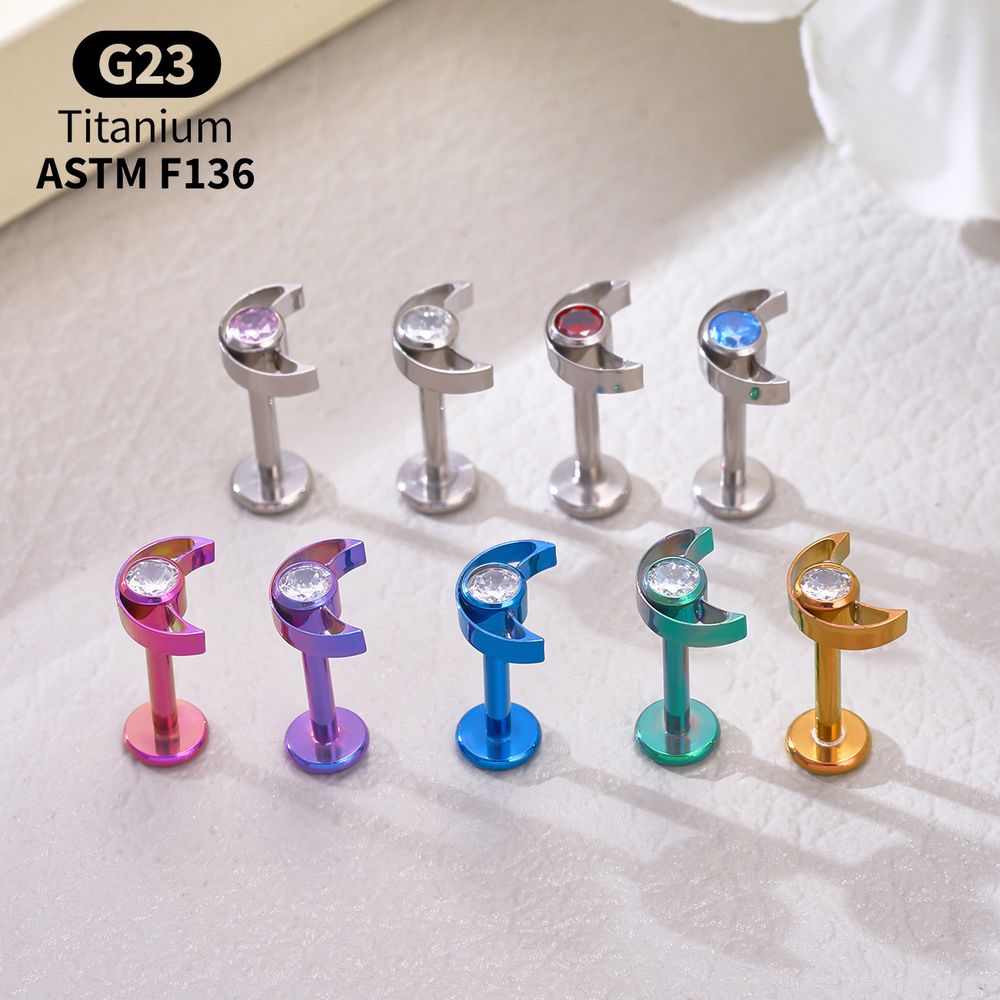 G23 Titanium Star Moon Labret  – Body Jewelry Vertical Labret Bewertung und Preis