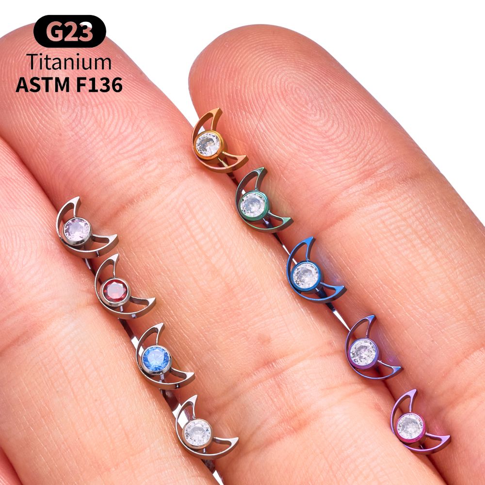 G23 Titanium Star Moon Labret  – Body Jewelry Vertical Labret Bewertung und Preis
