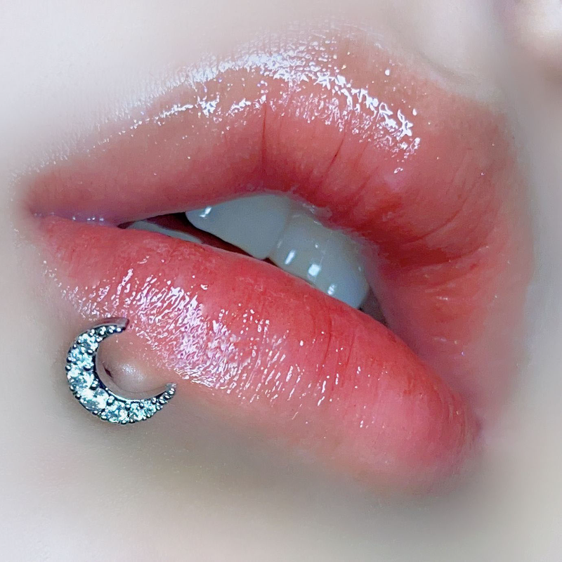1PC CZ Zirconia Moon Labret Pi – Body Jewelry Vertical Labret Bewertung und Preis