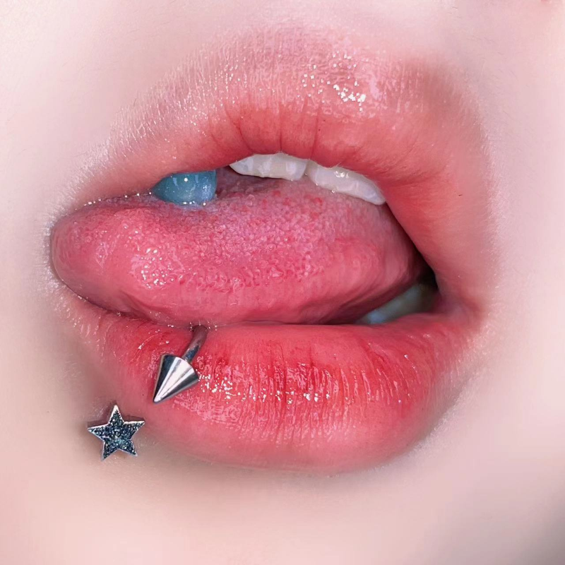 1PC Five-pointed Star Lip Pier – Body Jewelry Vertical Labret Bewertung und Preis