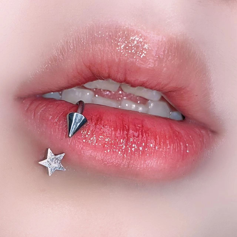 1PC Five-pointed Star Lip Pier – Body Jewelry Vertical Labret Bewertung und Preis
