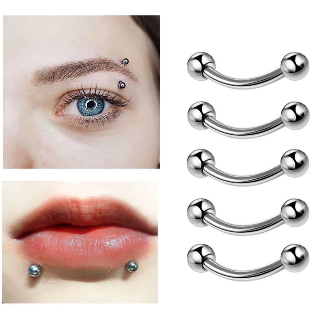 8Pcs/Set 16G Small Eyebrow Pie – Body Jewelry Vertical Labret Bewertung und Preis
