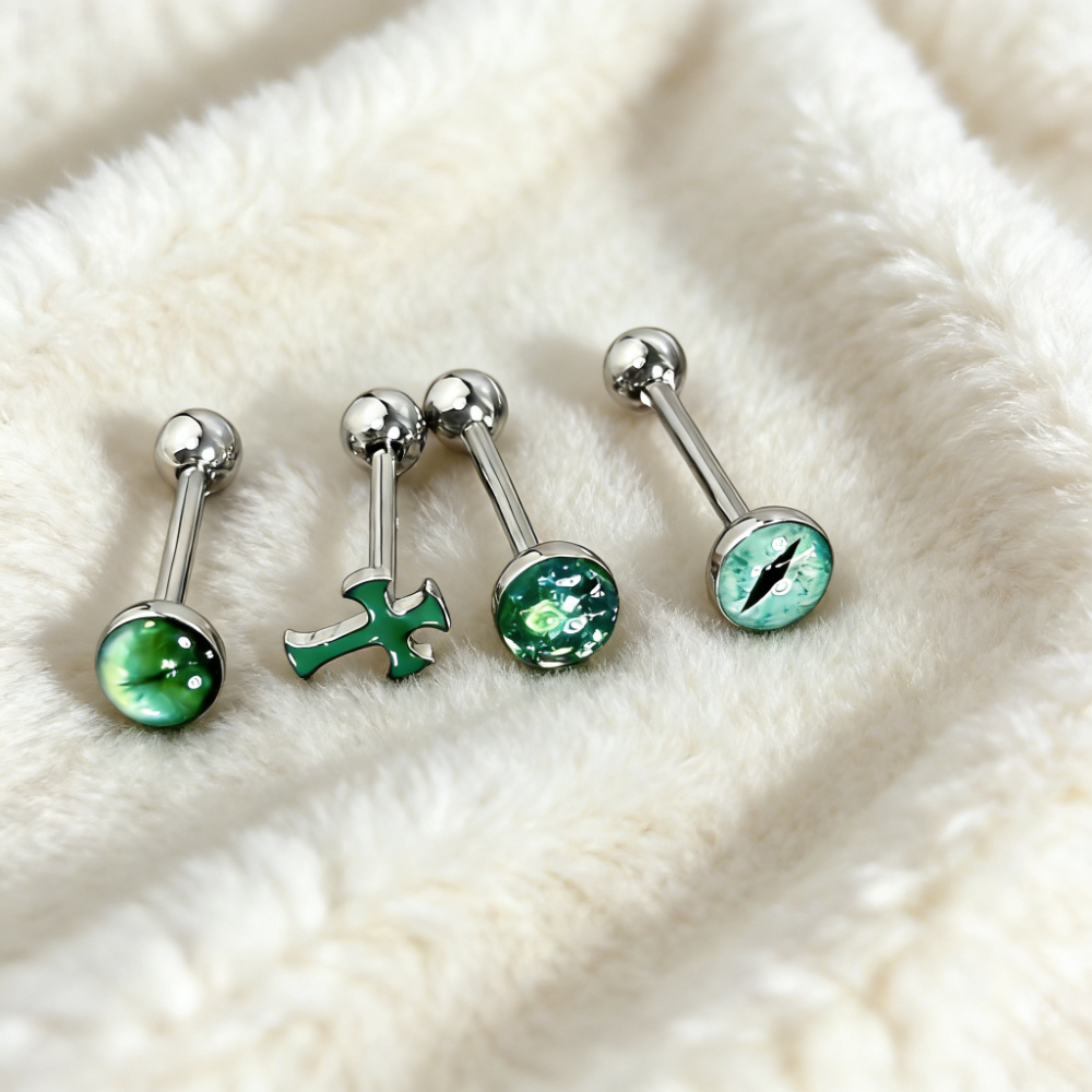 1Pc High-Quality Trendy Green  – Body Piercing Quality Jewelry Bewertung und Preis