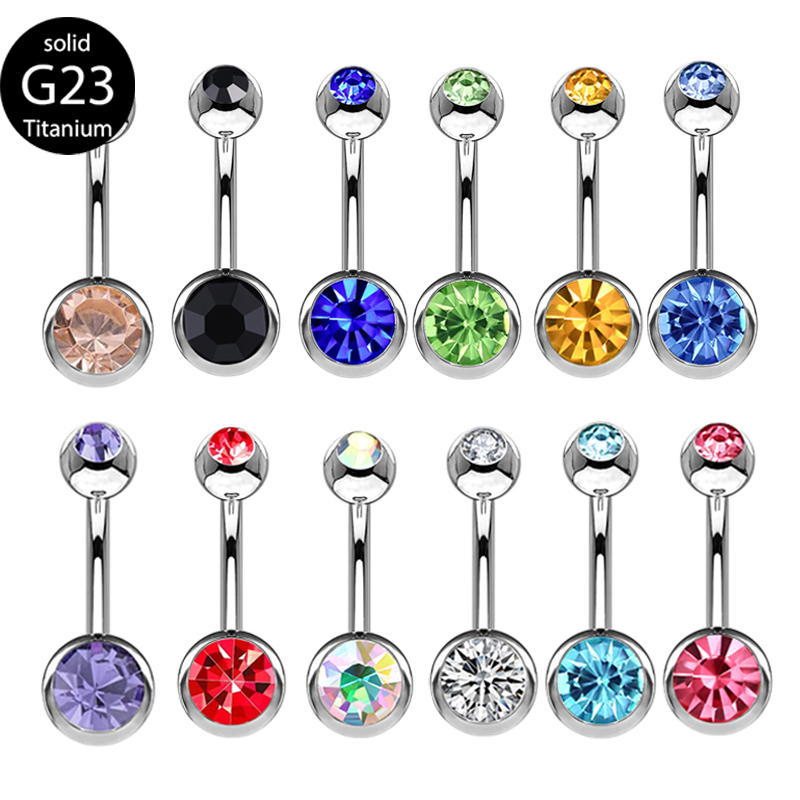 G23 Titanium Double Gem belly  – Body Piercing Quality Jewelry Bewertung und Preis